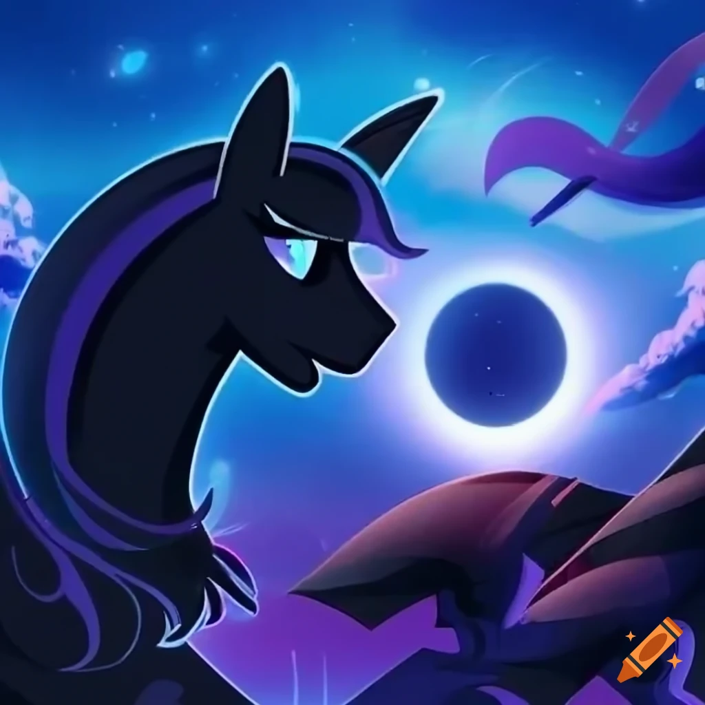 detailed MLP artwork with Nightmare Moon