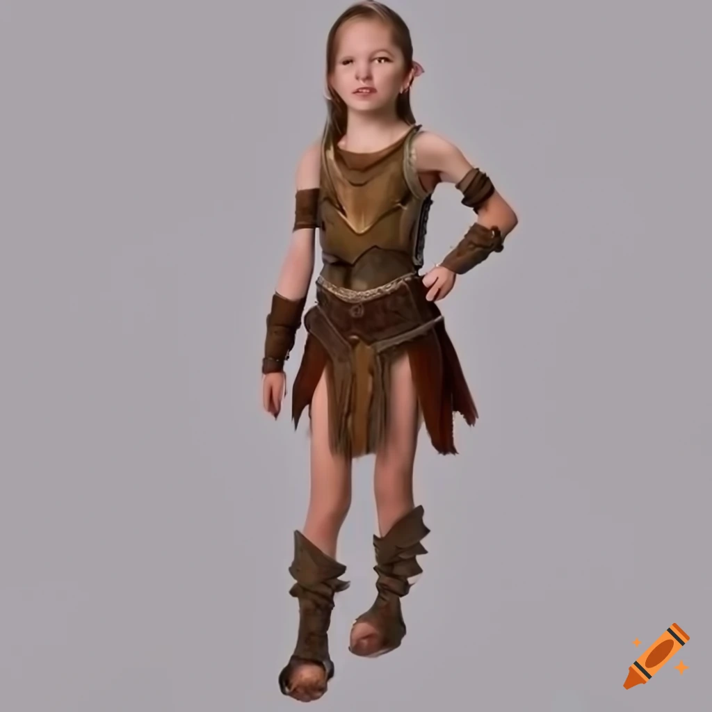 young elf girl gladiator in open armor