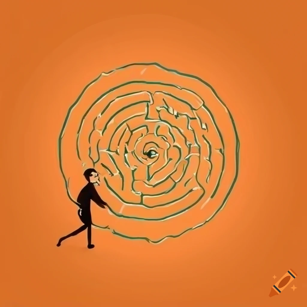 illustration of a challenging maze