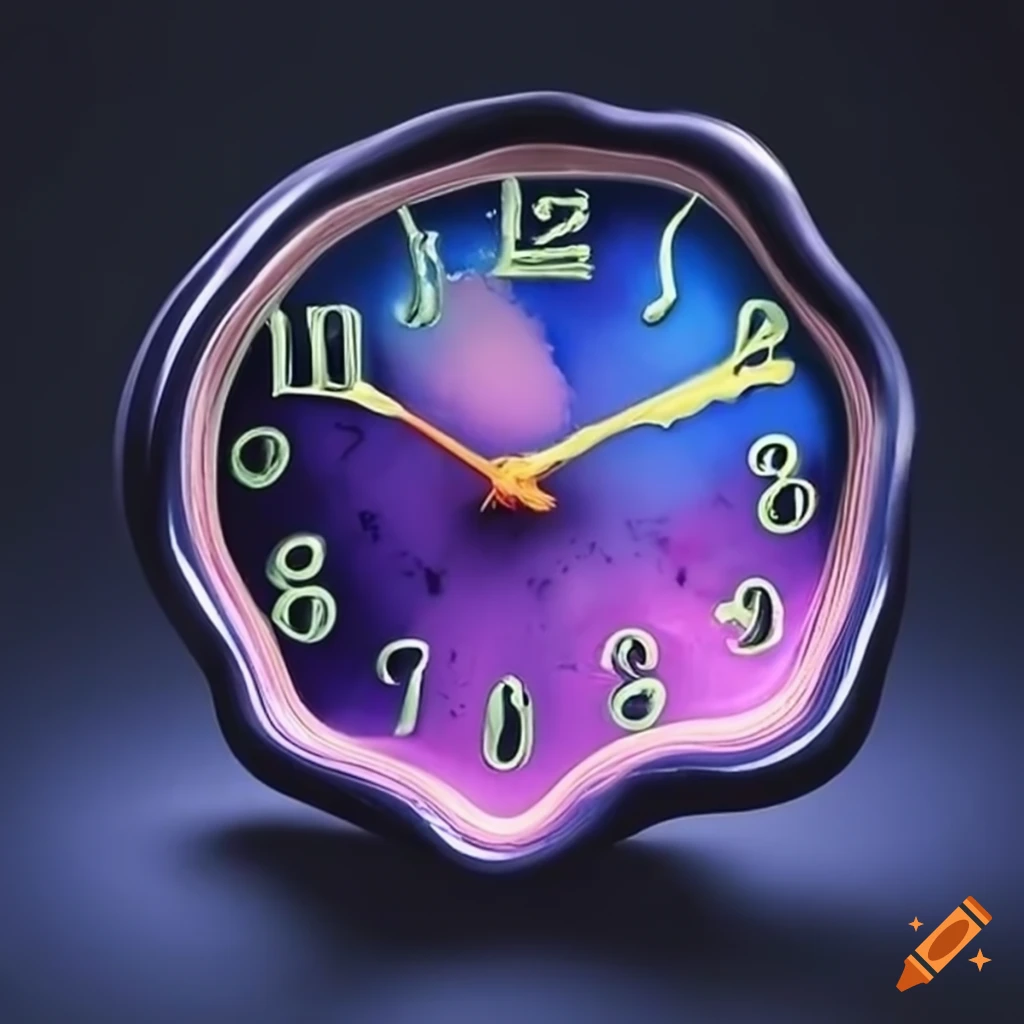 Surrealistic melting clocks