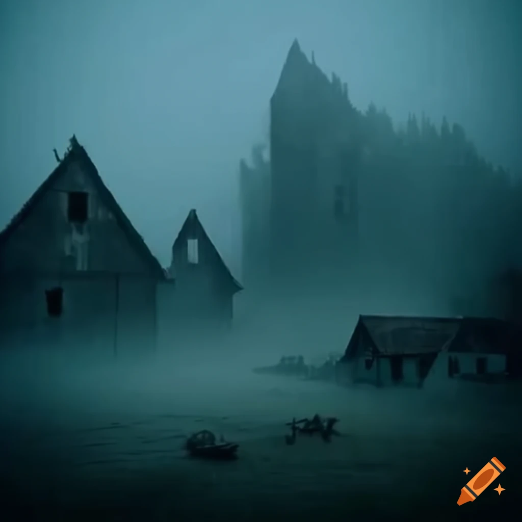 mysterious misty village