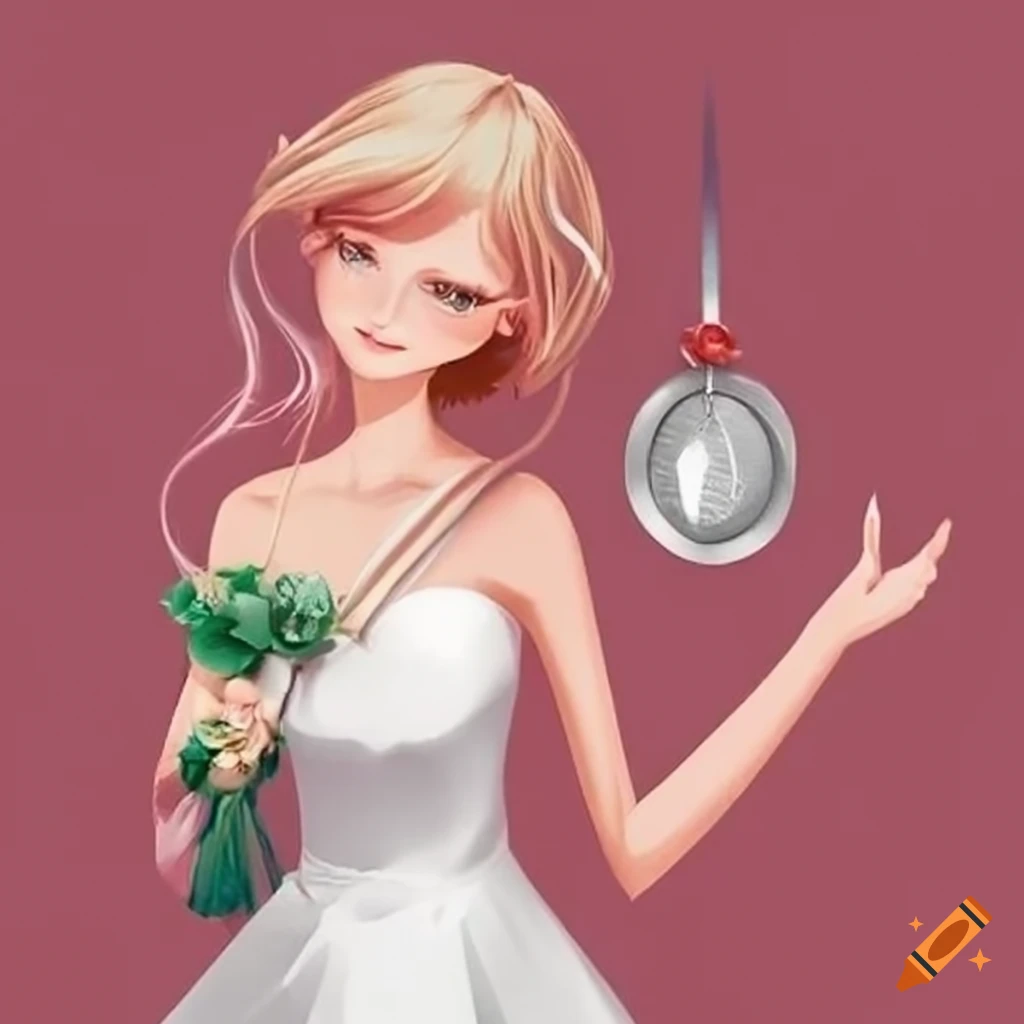 bridesmaid holding a silver medal