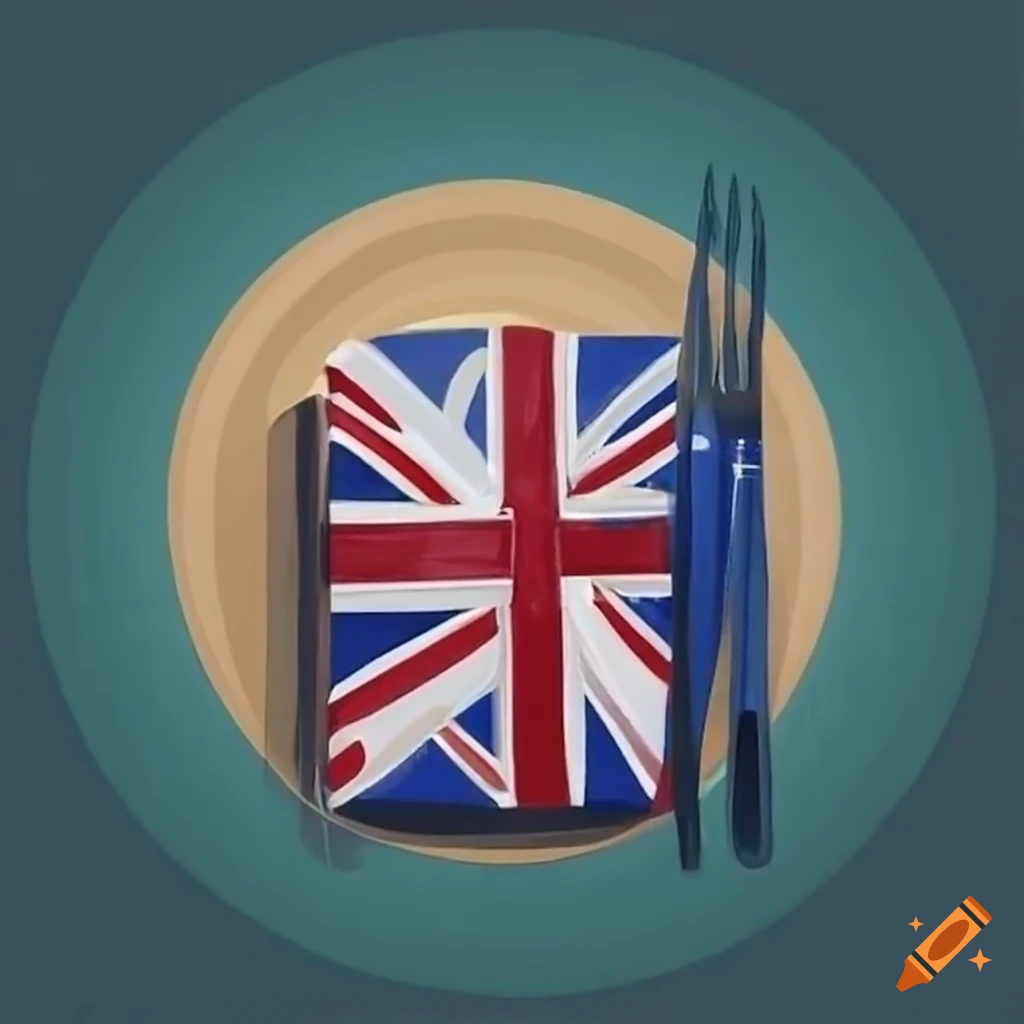 Union Jack book on a table setting