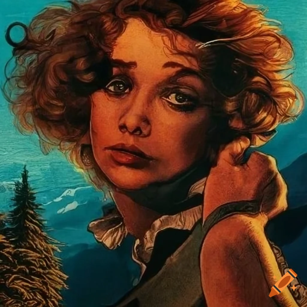 Swiss mountain valley from a graphic novel