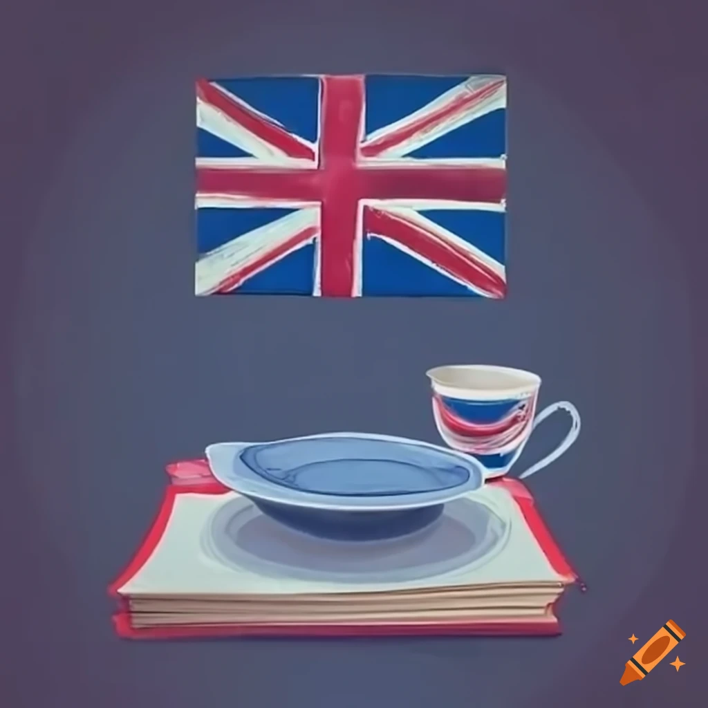 Union Jack book on a table setting