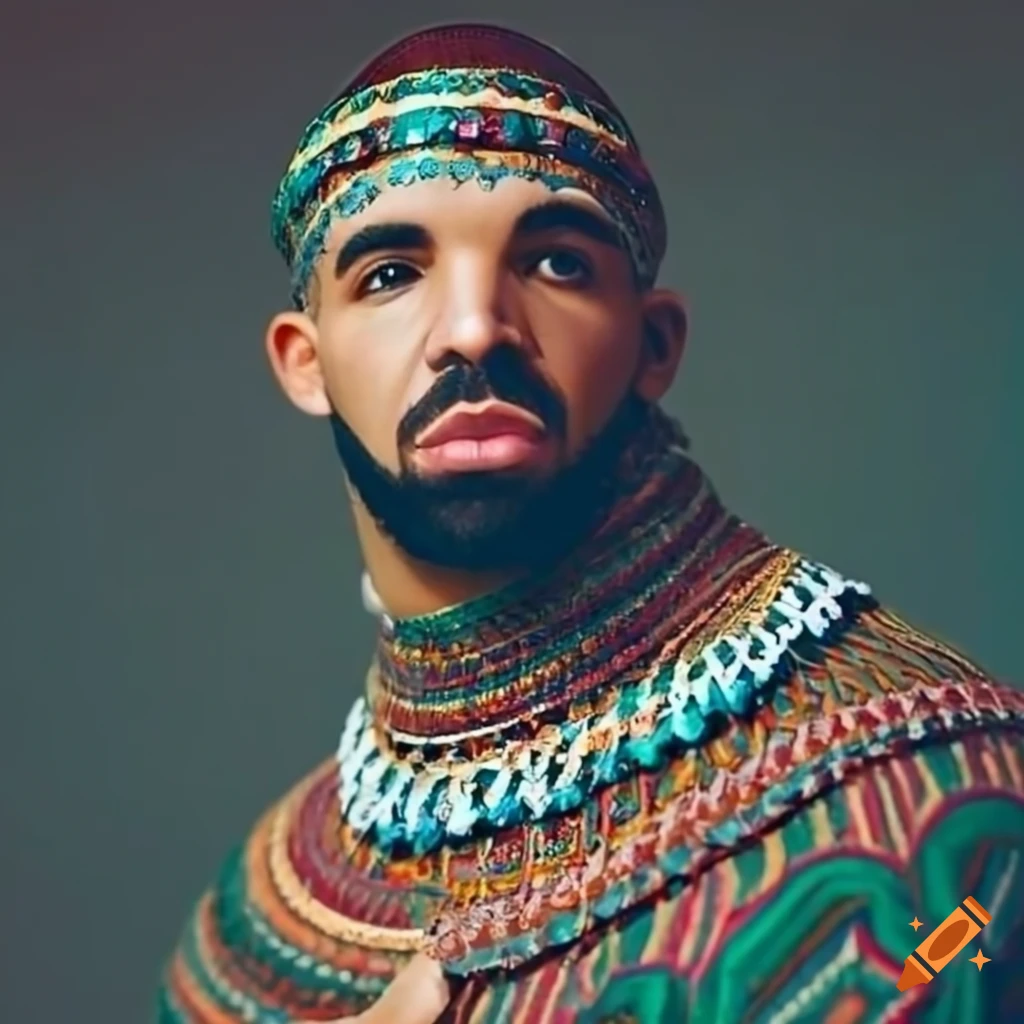 Drake in stylish traditional oromia clothing