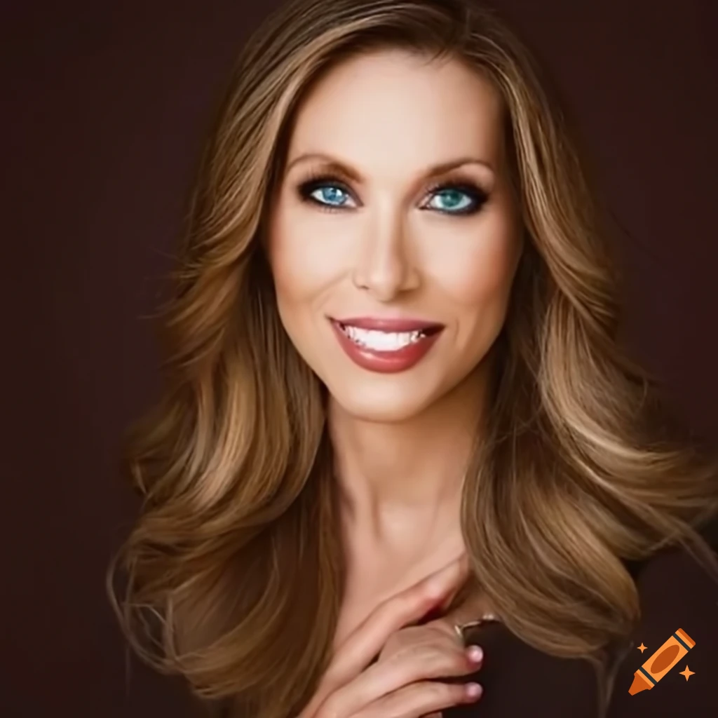 Image of darya folsom, news anchor on Craiyon