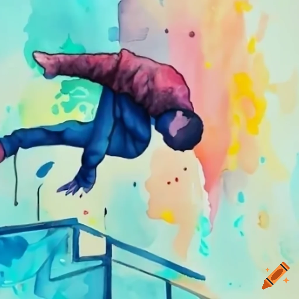 parkour athlete in action