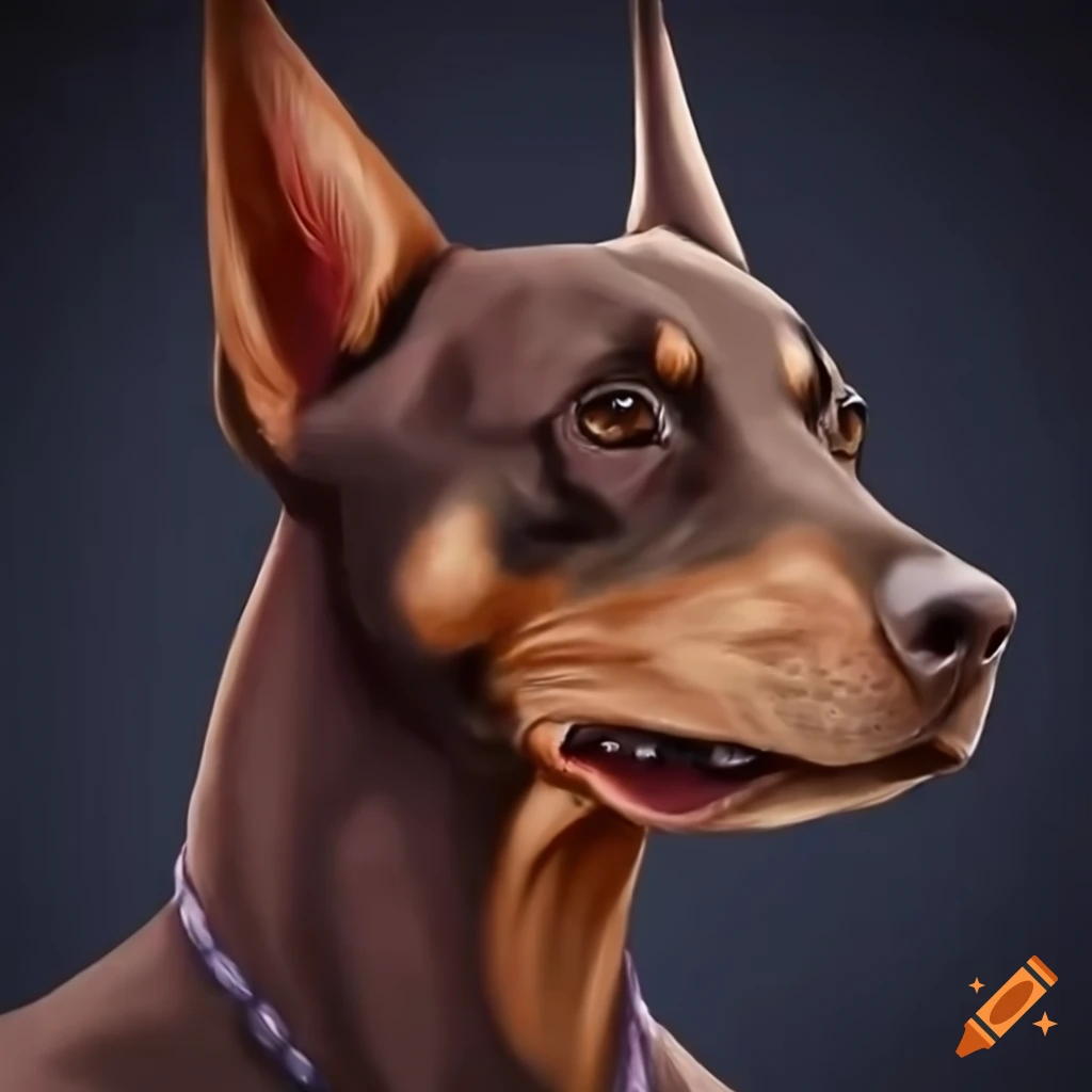 hyper realistic anthropomorphic Doberman cheerleader