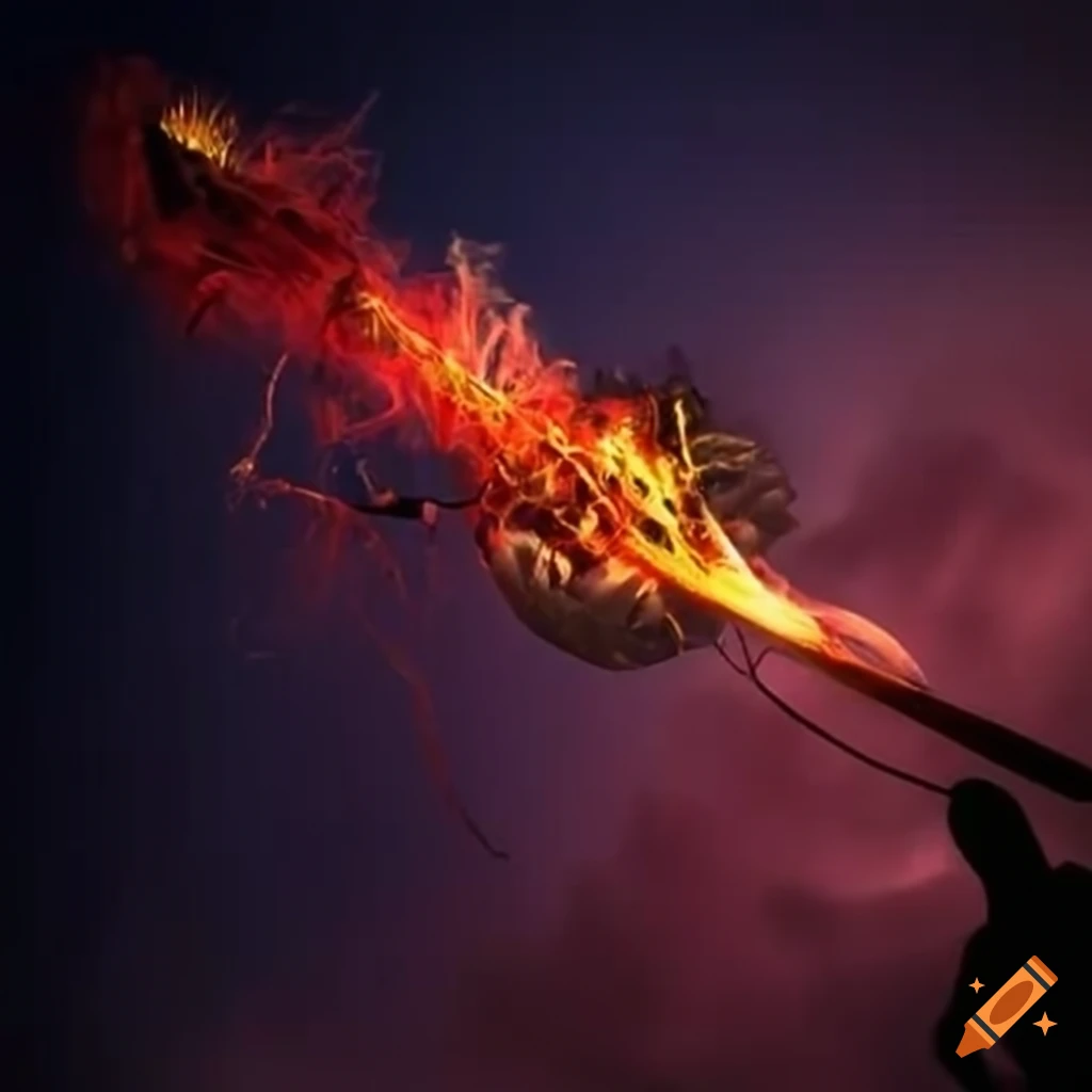 arrow flying through the sky