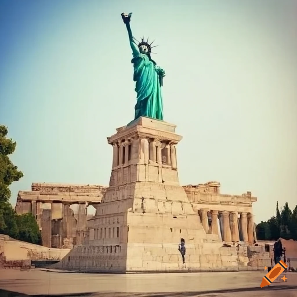 Statue of Liberty at the Parthenon in Athens