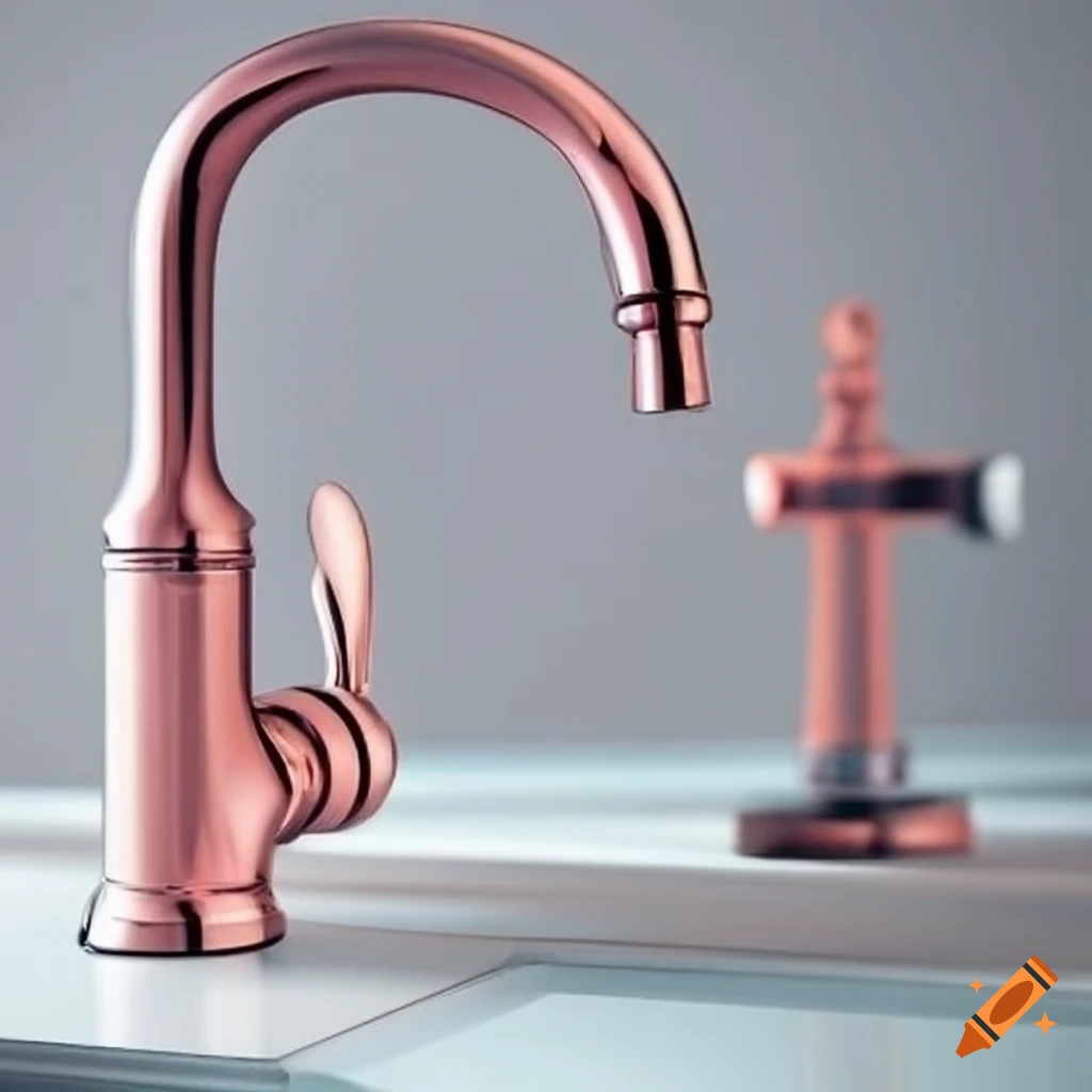 Elegant kitchen faucet in delicate color on Craiyon