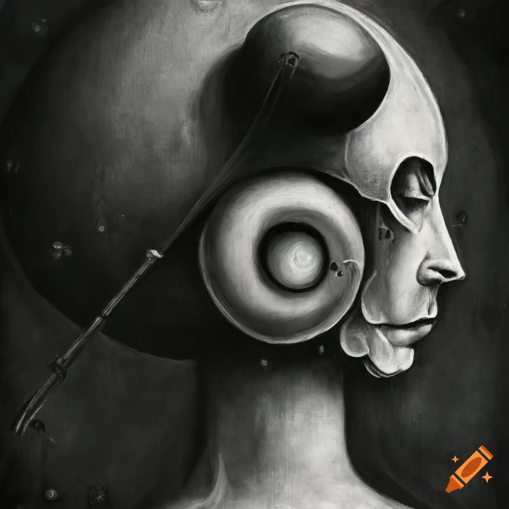 surreal painting inspired by Hieronymus Bosch and Star Wars
