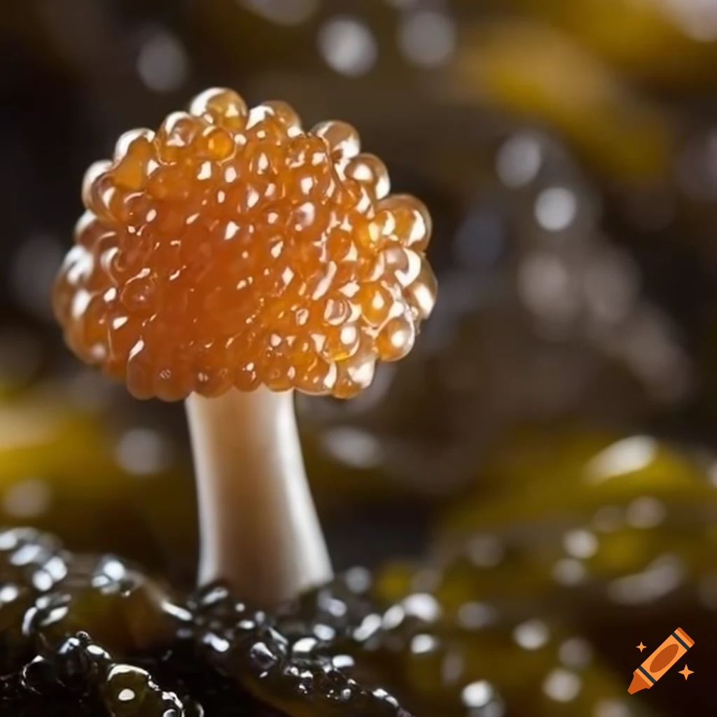 gourmet mushroom appetizer on seaweed