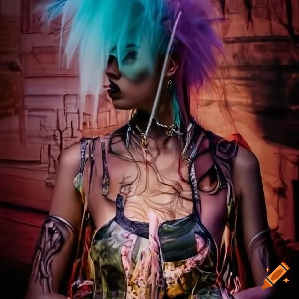 image of a solarpunk woman