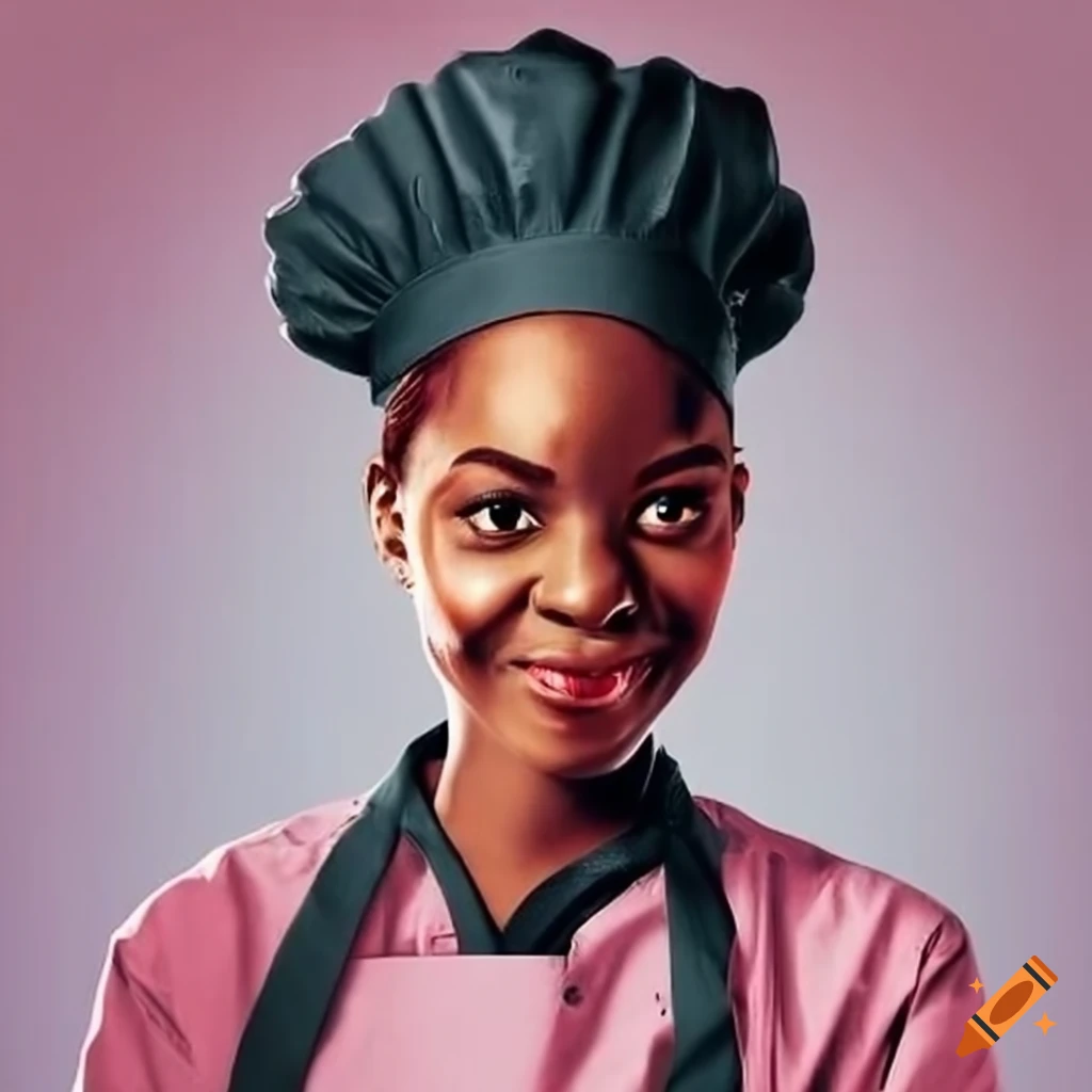 Portrait of a black female chef on Craiyon