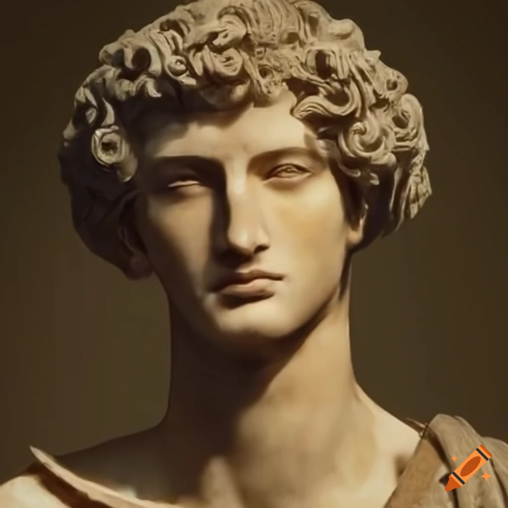 portrait of a handsome man from antiquity