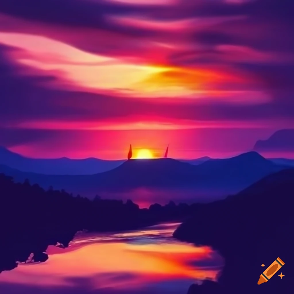stunning sunset scenery wallpaper for Android