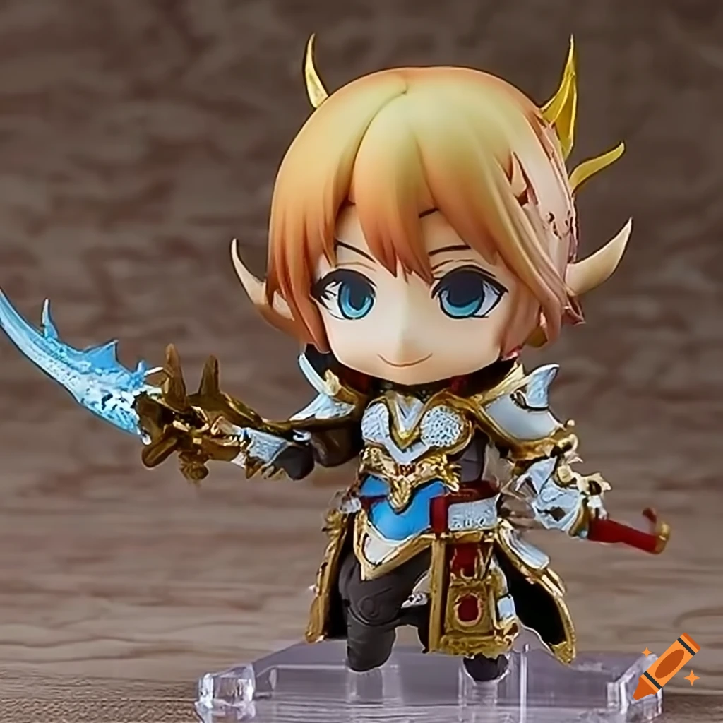 Nendoroid figure of guild wars 2 character on Craiyon