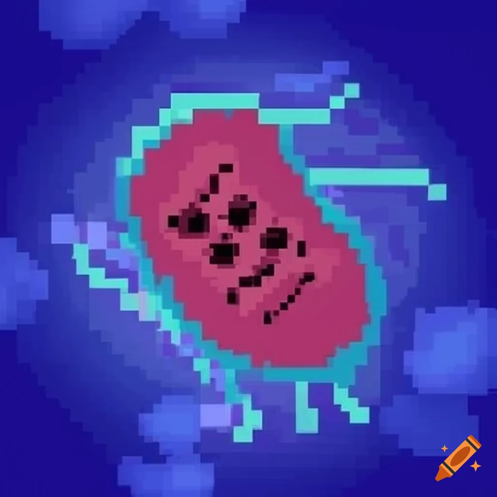 Pixel art of escherichia coli on Craiyon