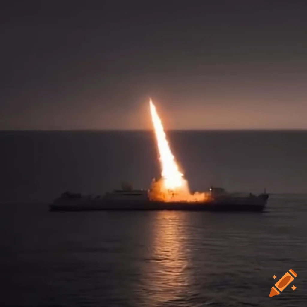 naval vessel under missile attack
