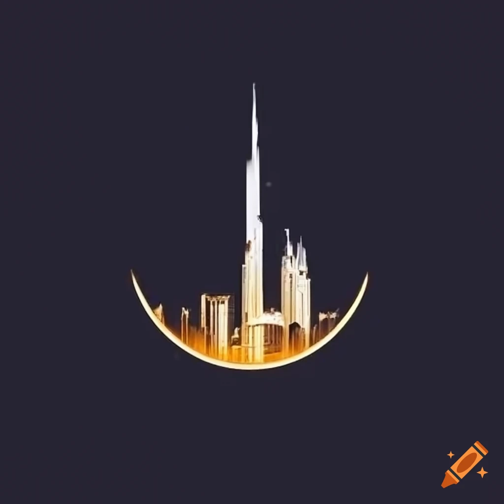 Burj Khalifa Tower Dubai Logo Design Graphic by sore88 · Creative Fabrica