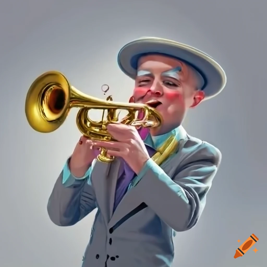 Trumpet player smiling
