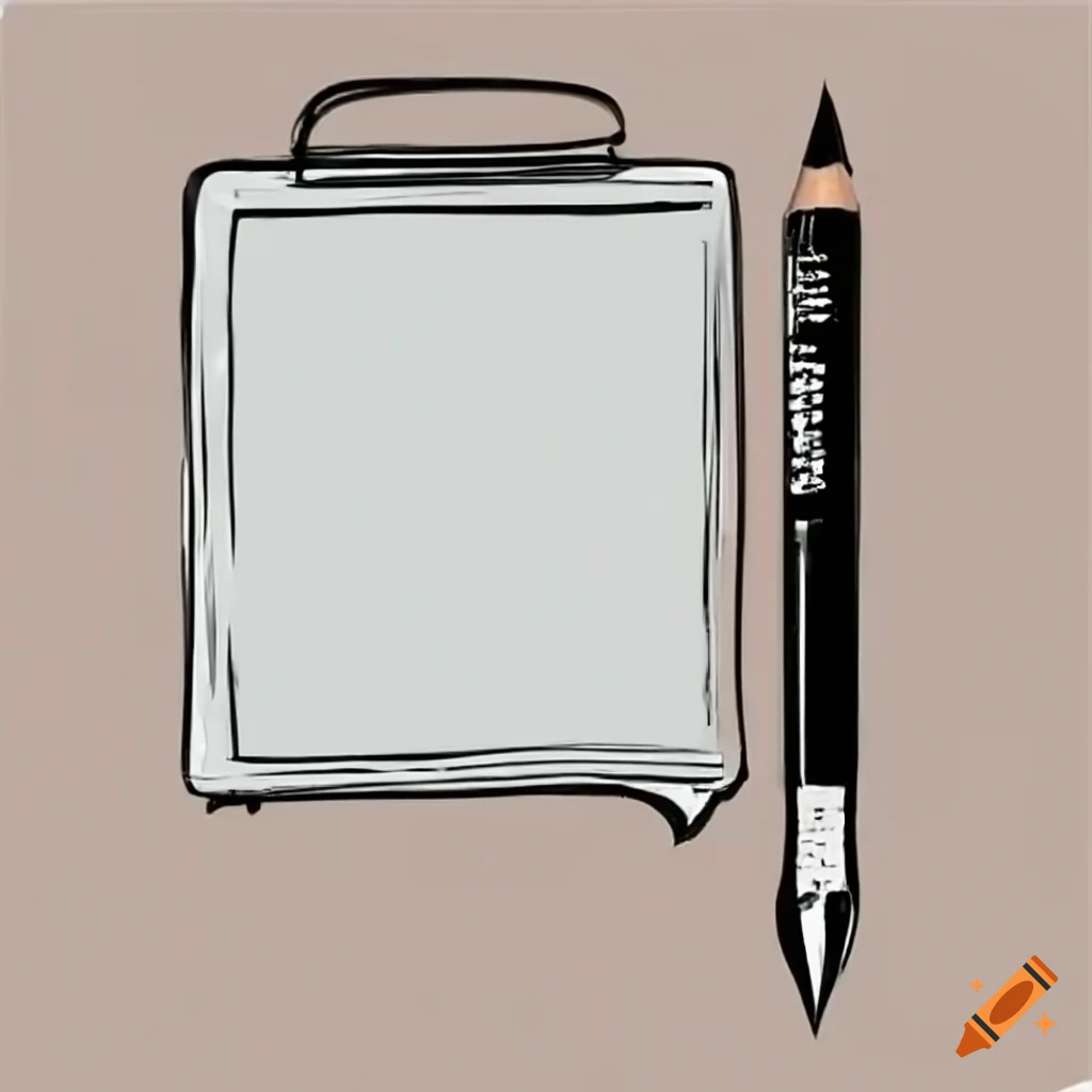 Top View of Empty Spiral Notepad on White Desk with Keyboard and Pencils.  Drawing, Workplace, Supplies and Art Concept Stock Illustration -  Illustration of object, closeup: 238541808