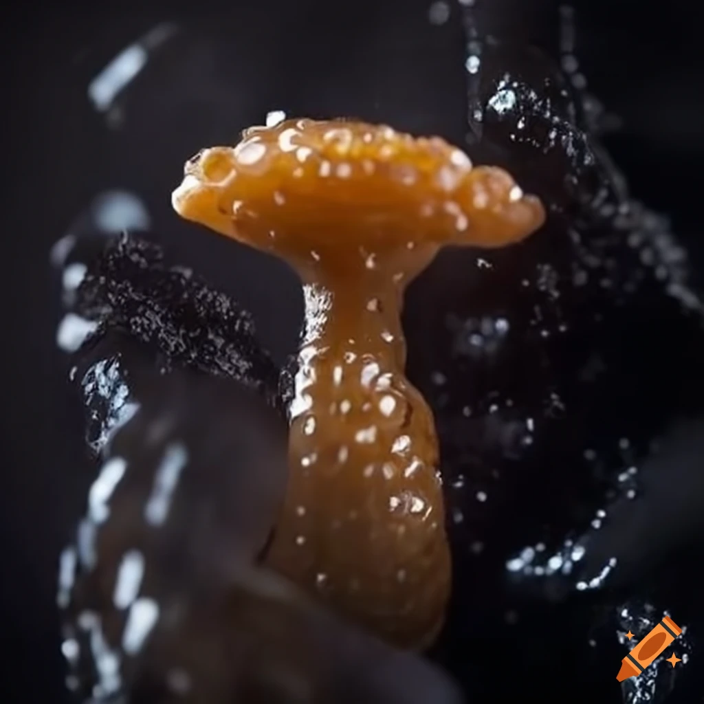 gourmet mushroom made of caviar