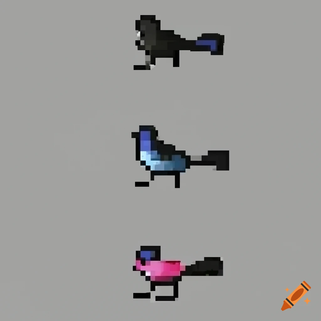 sprite sheet of a bird