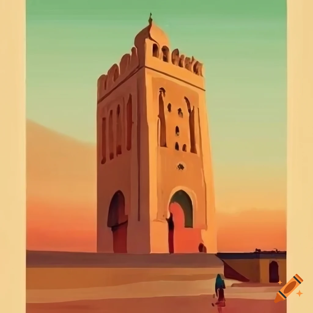 vintage travel poster of Rabat