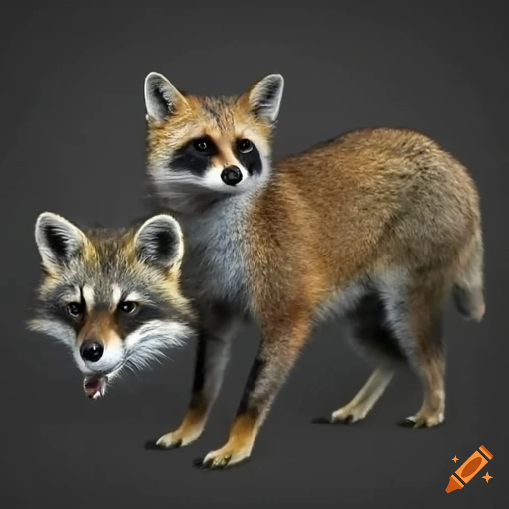 image of a fascinating fox-raccoon hybrid