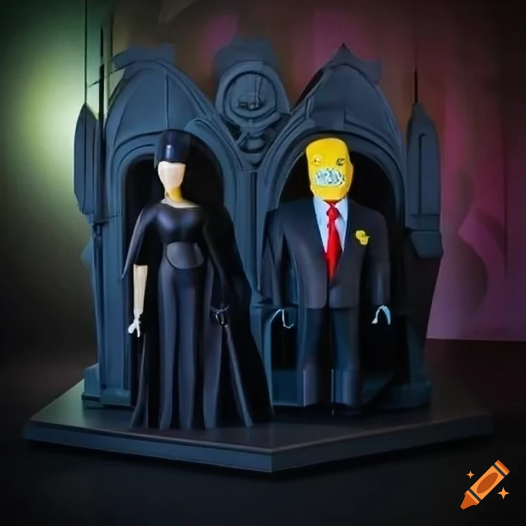 mannequins of a powerful spy couple in a boutique