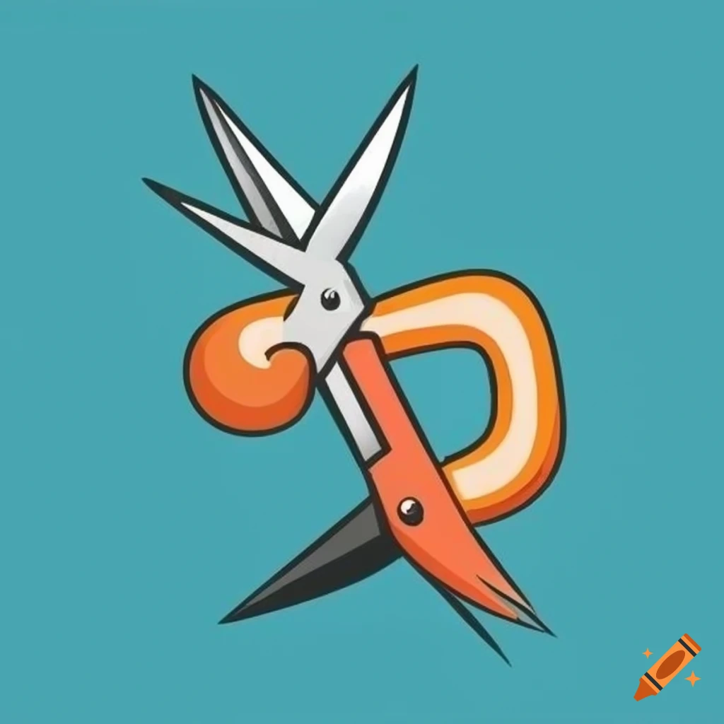 Logo With A Cartoon style S Being Cut By Scissors On Craiyon