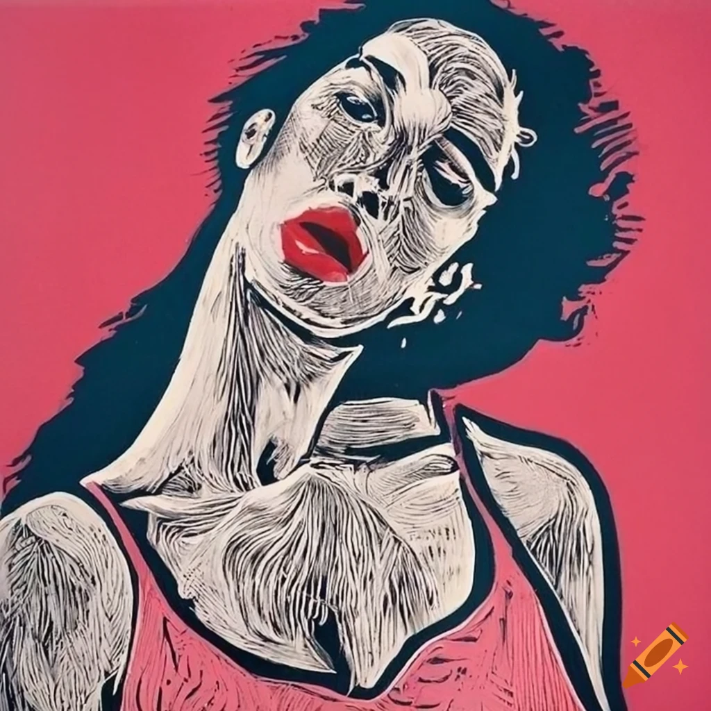 artistic depiction of women in the style of Robert Rauschenburg