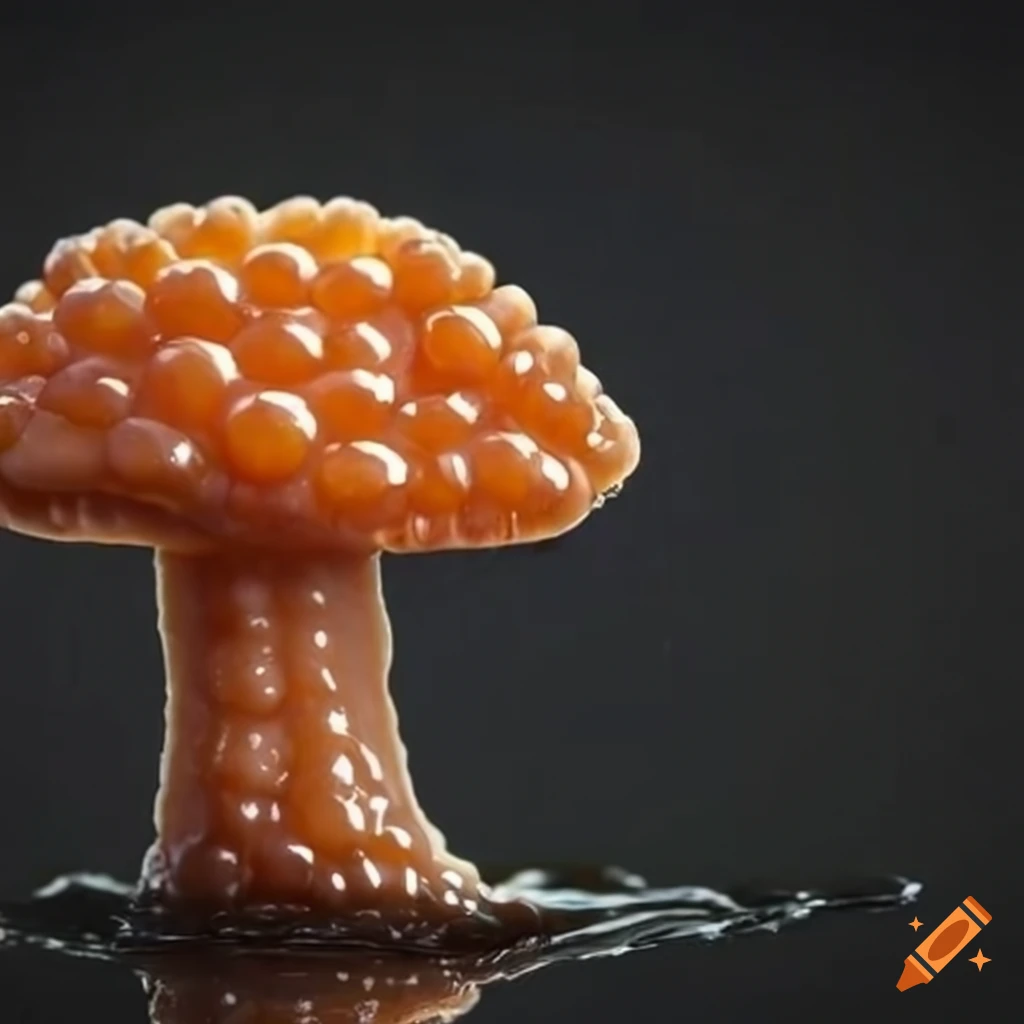 caviar mushroom on seaweed