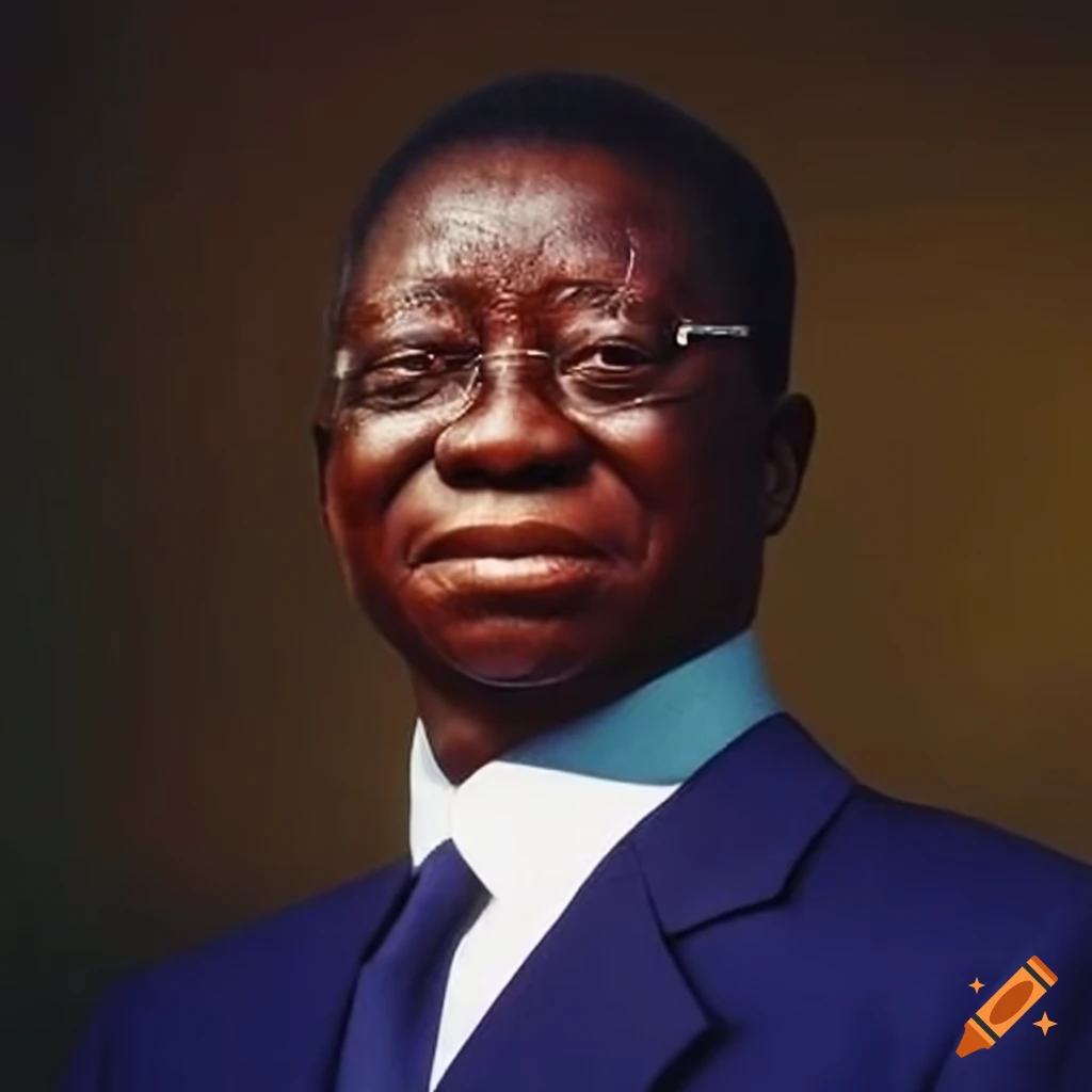 Portrait of gnassingbé eyadéma, togolese politician