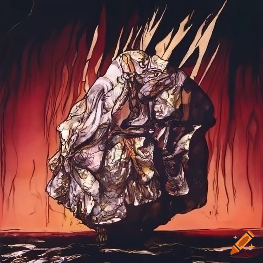 Yoshitaka amano inspired artwork of a crystal ore on Craiyon