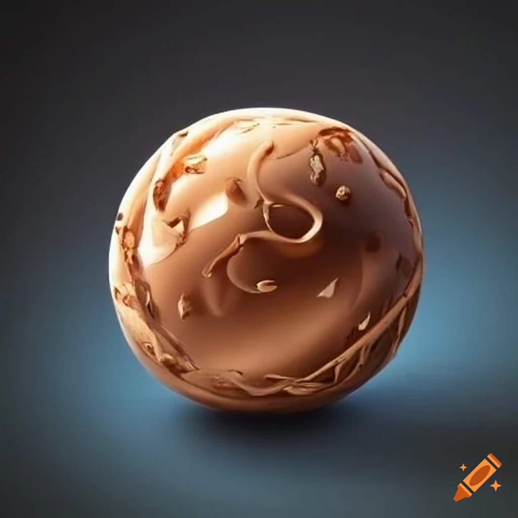 Spherical praline with elegant wrapping