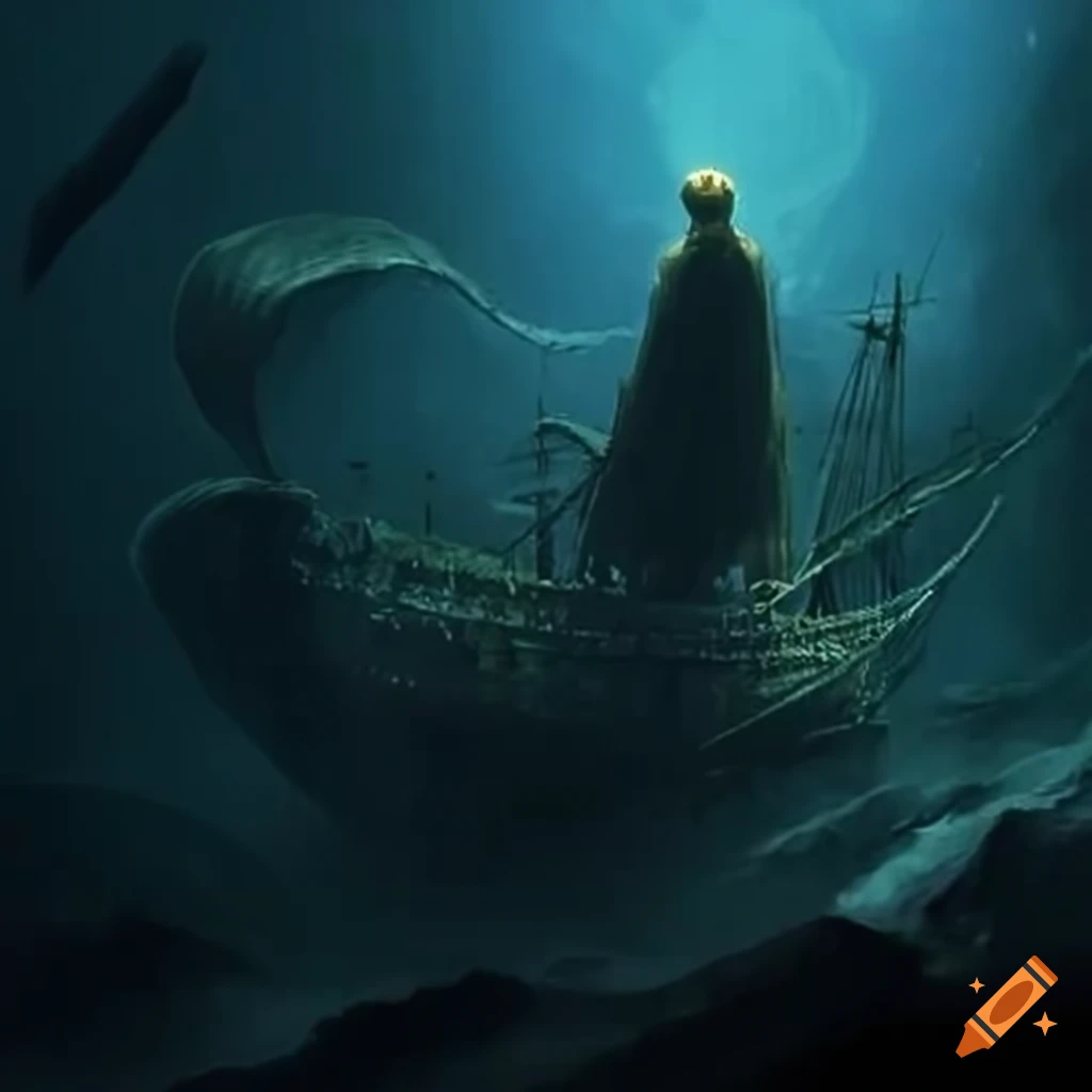 image of a shipwreck in the night