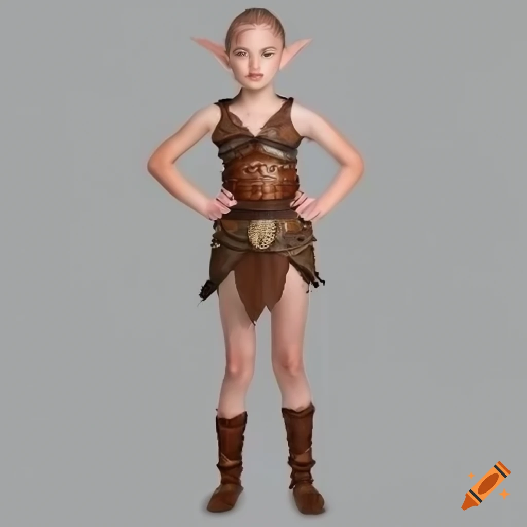 young elf girl gladiator in open armor