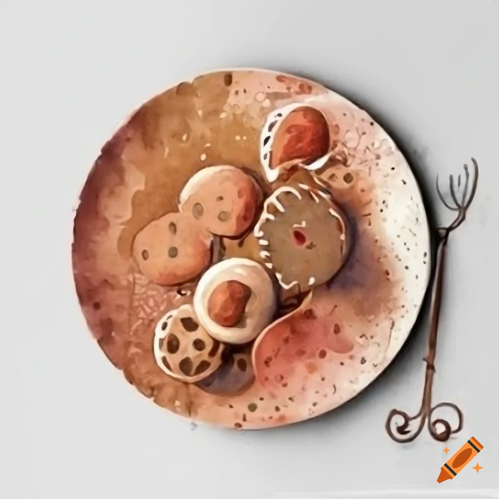 top-down view of gingerbreads on vintage plate