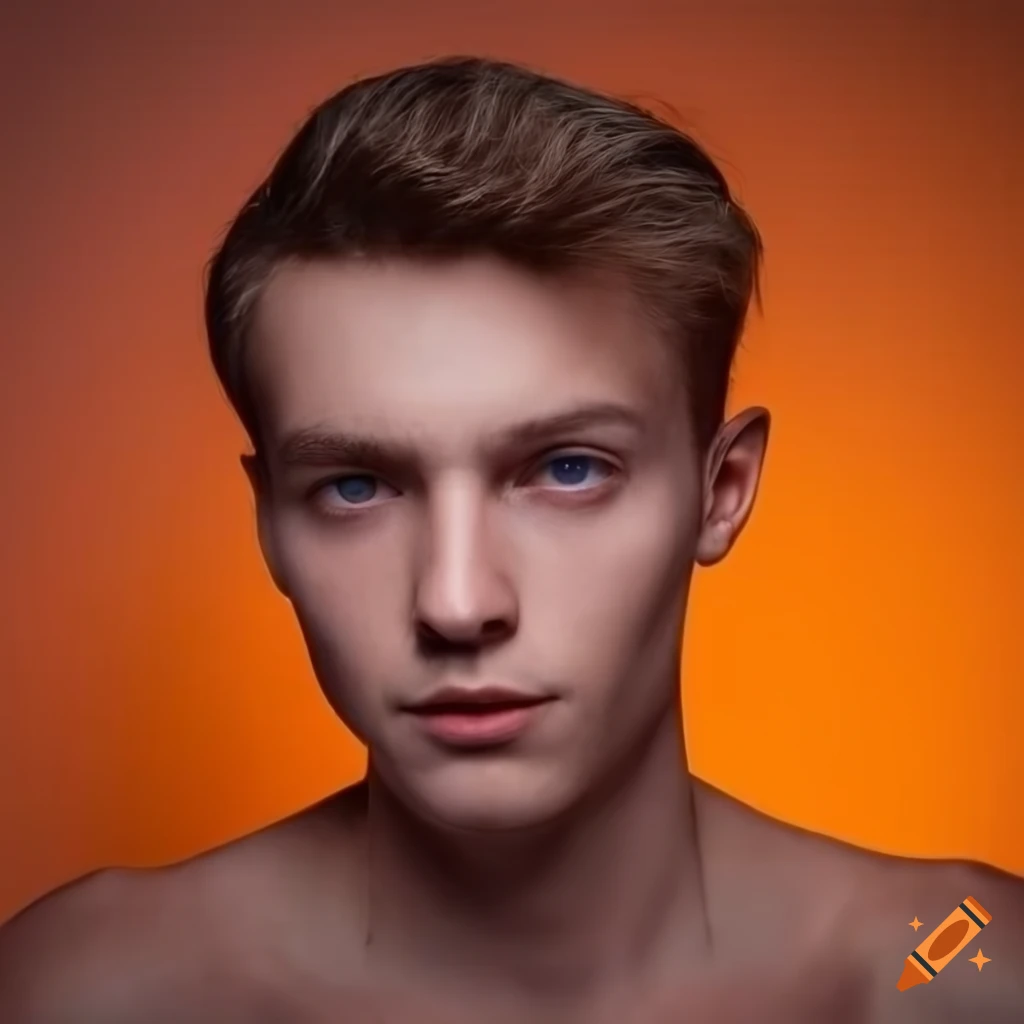 portrait of a man with orange and blue lighting