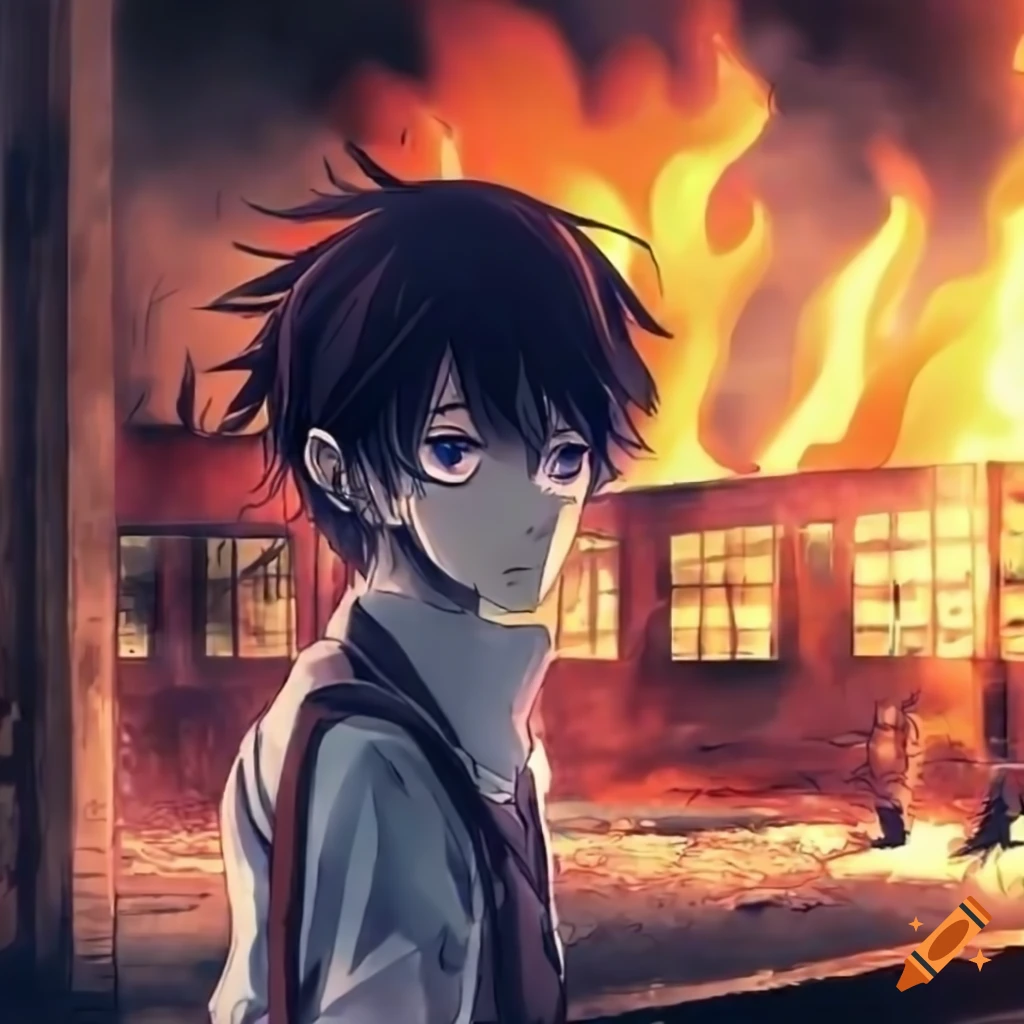 Live wallpaper Xiana among the burning trees - anime Burning eyes of Shana  / download to desktop
