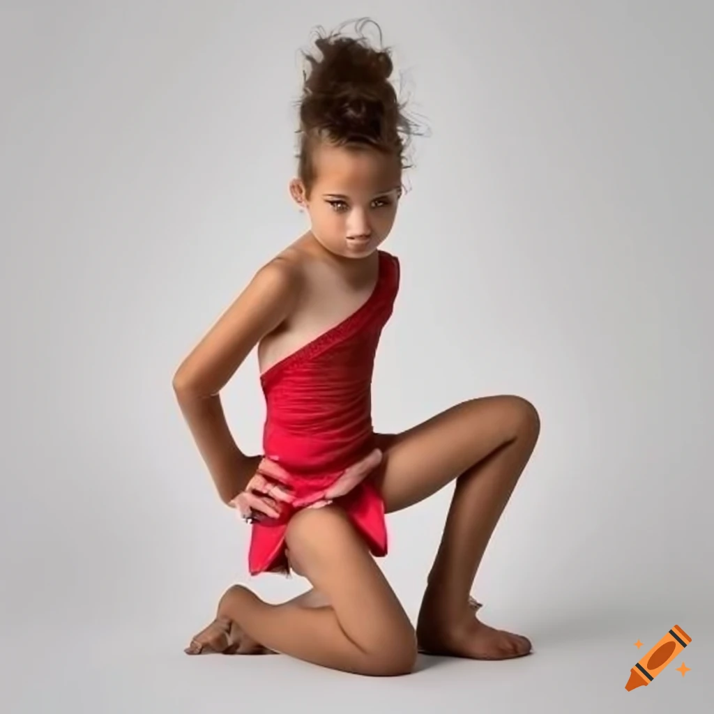 side view of a young gladiator girl sitting