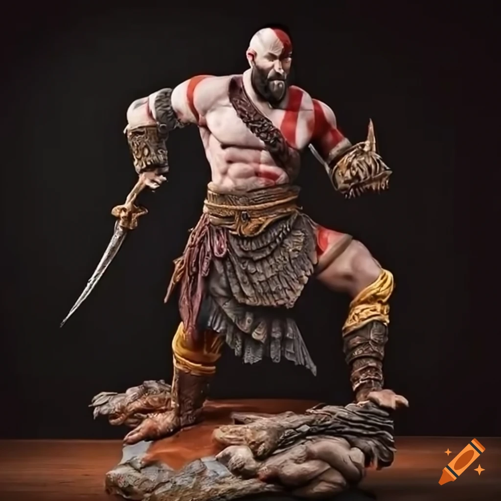 Kratos figurine from God of War Ragnarok