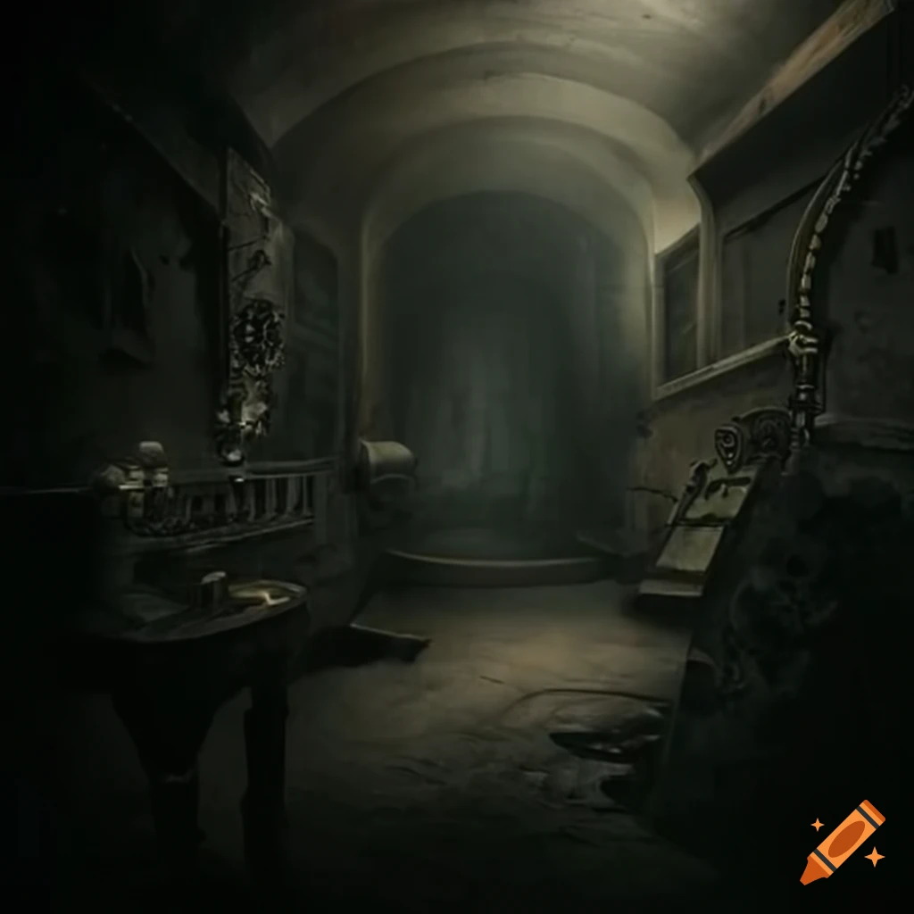 Intricate steampunk medical technology in a dark underground room