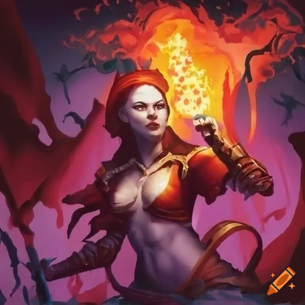 Gloomfire Warper A Multicolor Card In The Style Of Magic The Gathering 