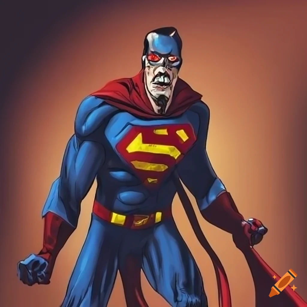 Retro superhero illustration on Craiyon