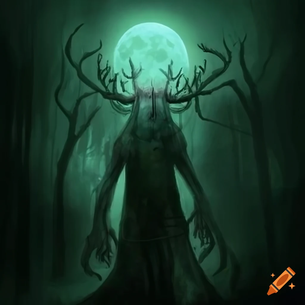 Illustration of a mysterious shadow in a dungeon on craiyon